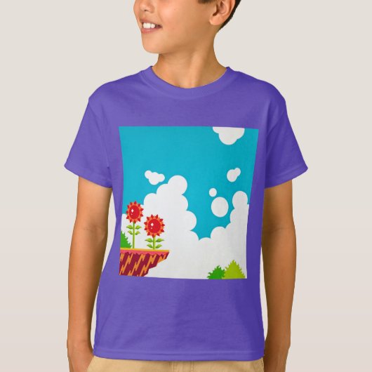 Retro 8-bits videospel Geïnspireerd door Kinder T- T-shirt (Voorkant)