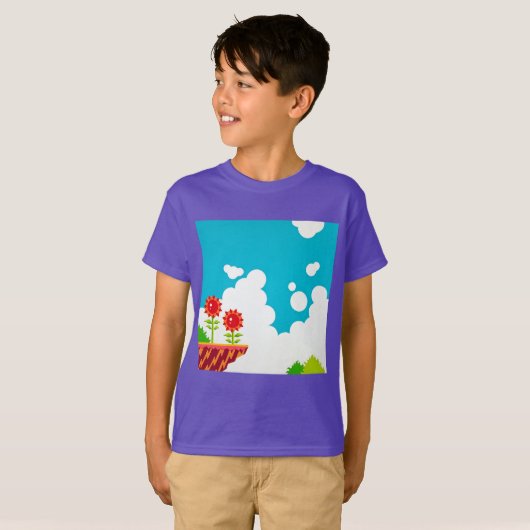 Retro 8-bits videospel Geïnspireerd door Kinder T- T-shirt (Voorkant volledig)