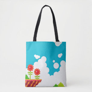 Retro 8-bits videospel Geïnspireerde Canvas tas