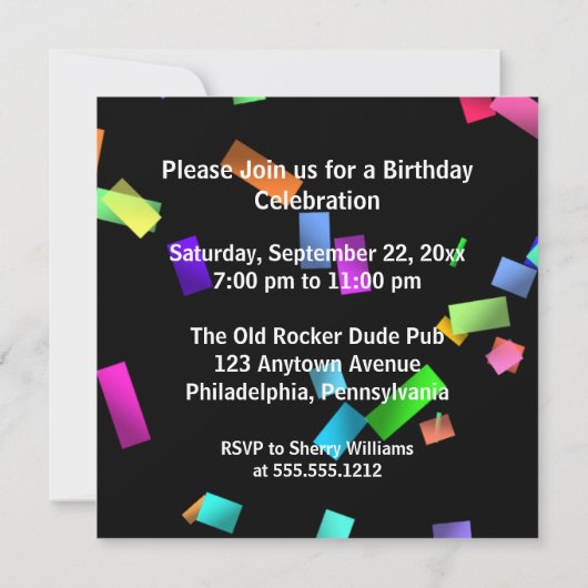 Retro 8-Track 50th Birthday Kaart (Achterkant)