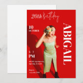 Retro 90’s Mode Magazine Hoesje verjaardag Kaart (Voorkant / Achterkant)