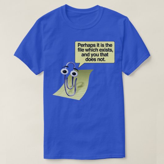 Retro 90s00s Microsoft Clippy Misschien is het de T-shirt (Design voorkant)