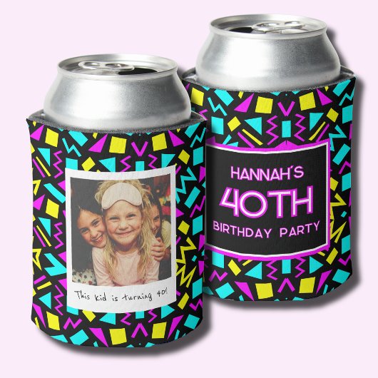Retro 90s 40e verjaardag foto koeler