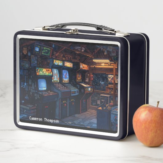 Retro 90s 80s  Arcade Tin Lunchbox (In situ)