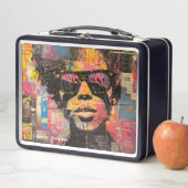 Retro 90s 80s  Pop Art Tin Lunch Box (In situ)
