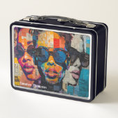 Retro 90s 80s Pop Art Tin Lunch Box (Achterkant)