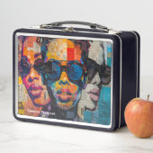 Retro 90s 80s Pop Art Tin Lunch Box (In situ)