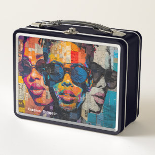 Retro 90s 80s  Pop Art Tin Lunch Box