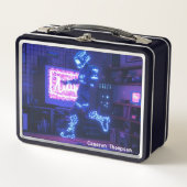 Retro 90s 80s  Robot Art Tin Lunchbox (Voorkant)