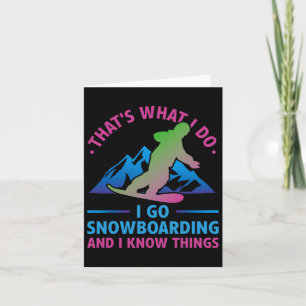 Retro 90s 80s Snowboard Dat is wat ik doe Snowboar Kaart