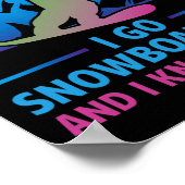 Retro 90s 80s Snowboard Dat is wat ik doe Snowboar Poster (Hoek)