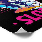Retro 90s 80s Snowboard Shredding Slopes Snowboard Poster (Hoek)