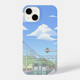 Retro 90s Aesthetic Anime Cityscape - Lo-Fi Night  iPhone 14 Hoesje