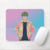 Retro 90s Anime Esthetische Muismat (Met muis)