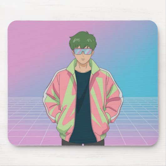 Retro 90s Anime Esthetische Muismat (Voorkant)