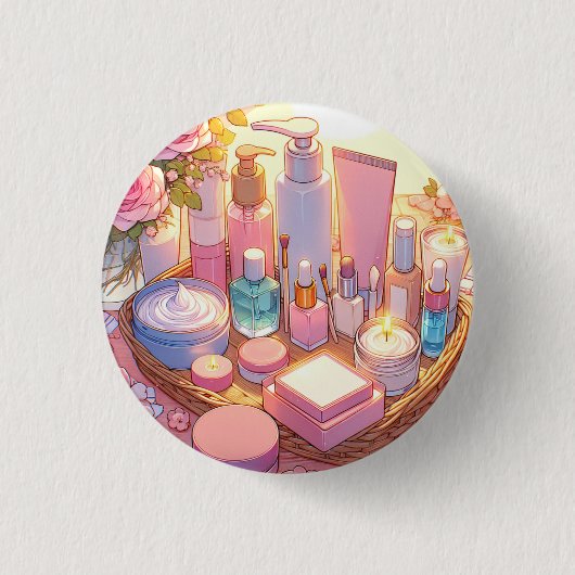 Retro 90s Anime Huidverzorging Esthetisch Ronde Button 3,2 Cm (Voorkant)