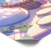 Retro 90s Anime Huidverzorging Esthetische Kunst Poster (Hoek)