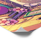 Retro 90s Anime iPod, Boeken, Pennen & Potloden Poster (Hoek)