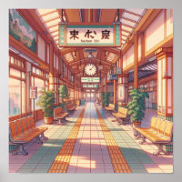 Retro 90s Anime Japan Treinstation