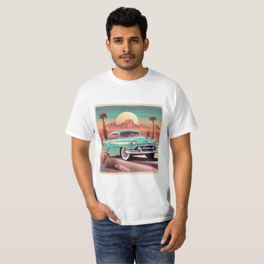 - Retro 90s Auto Esthetisch T-shirt (Voorkant volledig)