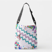 Retro 90's Canvas tas / Schaatsen / doos / kleurri (Voorkant)