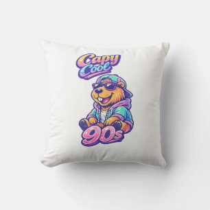 Retro 90s Capy Coole Capybara Worpillow Kussen