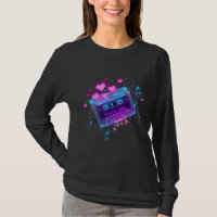 Retro 90s Cassetteband Hartjes & Muziek Lange Mouw