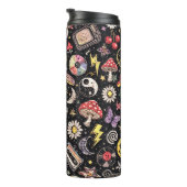 Retro 90s Celestial Psychedelic Pattern with Smile Thermosbeker (Geroteerd rechts)