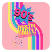 Retro 90's Feest Roze Nostalgische Verjaardag