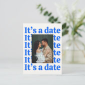 Retro 90s foto trouw save the date aankondiging (Staand voorkant)
