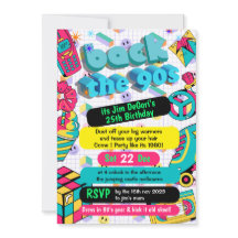 Retro 90s Funky Neon Glow Disco Verjaardag