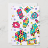 Retro 90s Funky Neon Glow Disco Verjaardag Kaart (Achterkant)