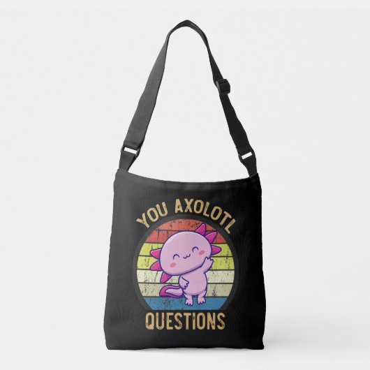 Retro 90s Funny You Axolotl Vragen Crossbody Tas (Voorkant)