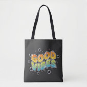 Retro 90s Goede Vibes Borrelende Graffiti Typograf Tote Bag (Voorkant)