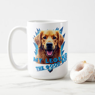 Retro 90s Golden Retriever Mascot Custom Gifts Koffiemok