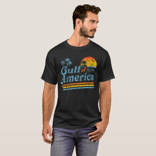 Retro 90's Golf van Amerika 2025 Amerikaanse vlag  T-shirt (Voorkant volledig)
