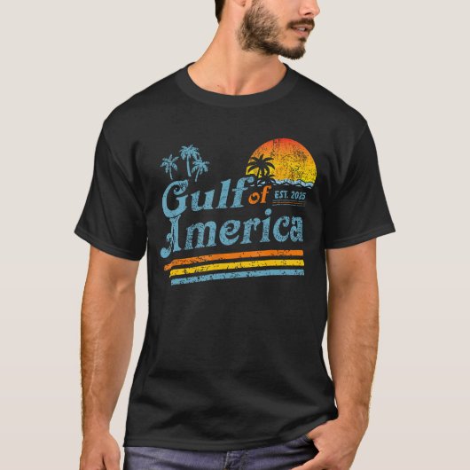 Retro 90's Golf van Amerika 2025 Amerikaanse vlag  T-shirt (Voorkant)