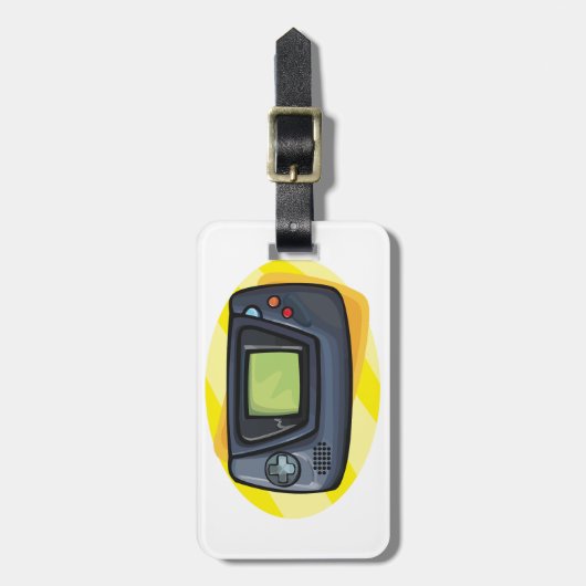 Retro 90s Handheld Game Console Gamer Bagagelabel (Voorkant verticaal)