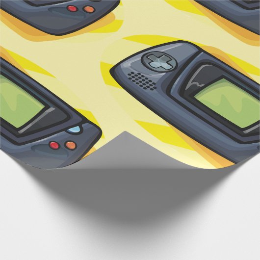 Retro 90s Handheld Game Console Gamer Cadeaupapier (Hoek)