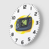 Retro 90s Handheld Game Console Gamer Grote Klok (Hoek)