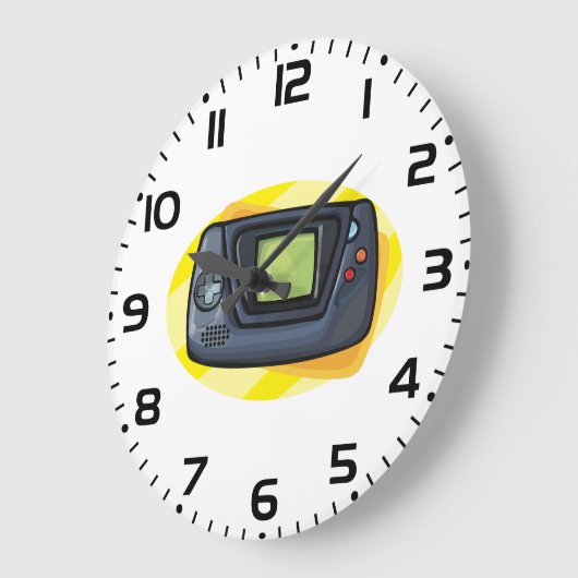 Retro 90s Handheld Game Console Gamer Grote Klok (Hoek)