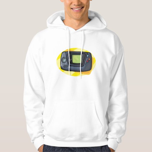 Retro 90s Handheld Game Console Gamer Hoodie (Voorkant)