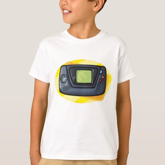 Retro 90s Handheld Game Console Gamer T-shirt (Voorkant)