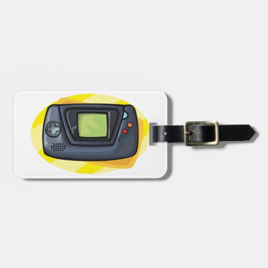 Retro 90s Handheld Gameconsole Gamer Bagagelabel (Voorkant horizontaal)