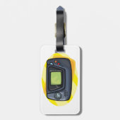 Retro 90s Handheld Gameconsole Gamer Bagagelabel (Achterkant verticaal)