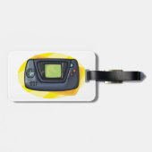 Retro 90s Handheld Gameconsole Gamer Bagagelabel (Achterkant horizontaal)