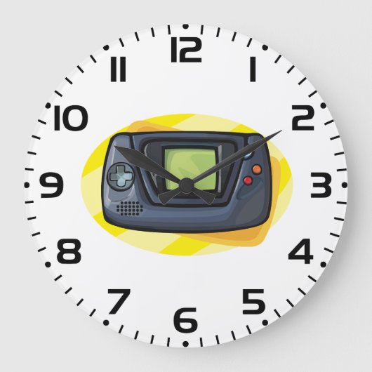 Retro 90s Handheld Gameconsole Gamer Grote Klok (Voorkant)