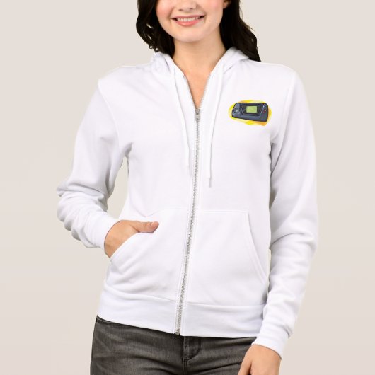 Retro 90s Handheld Gameconsole Gamer Hoodie (Voorkant)