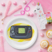 Retro 90s Handheld Gameconsole Gamer Papieren Bordje (Feest)