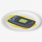 Retro 90s Handheld Gameconsole Gamer Papieren Bordje (Gekanteld)